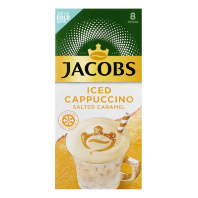 JACOBS ICED CAPPUCCINO – SALTED CARAMEL 23.2G X 8S - Grays Home Delivery