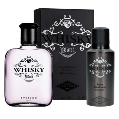 Evaflor Whisky Black Coffret – (Edt 100ml + Deo 150ml) - Grays Home Delivery