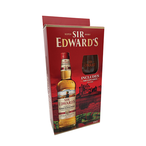 GFP0880038081J SIR EDWARD’S GIFTPACK WITH 1 GLASS VOL 40% - 700ML