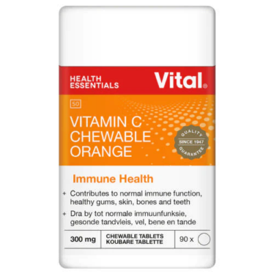 VITAL VIT C CHEWABLE ORANGE – 90 TABS - Grays Home Delivery