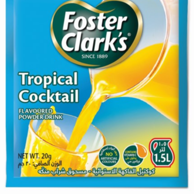 FOSTER CLARK’S TROPICAL COCKTAIL 20G - Grays Home Delivery