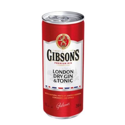 GIBSONS LONDON DRY GIN TONIC 250ML 5% - Grays Home Delivery