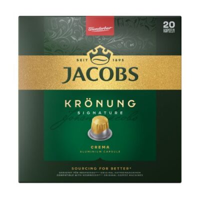 JACOBS CREMA CAPSULES 20PC BOX - Grays Home Delivery