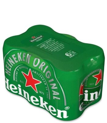 Heineken Lager can 330ml Pack of 6 - Grays Home Delivery